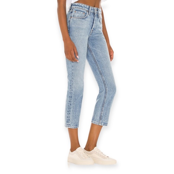 GRLFRND DENIM | The Karolina High Rise Straight Crop in Larchmont - Picture 12 of 12